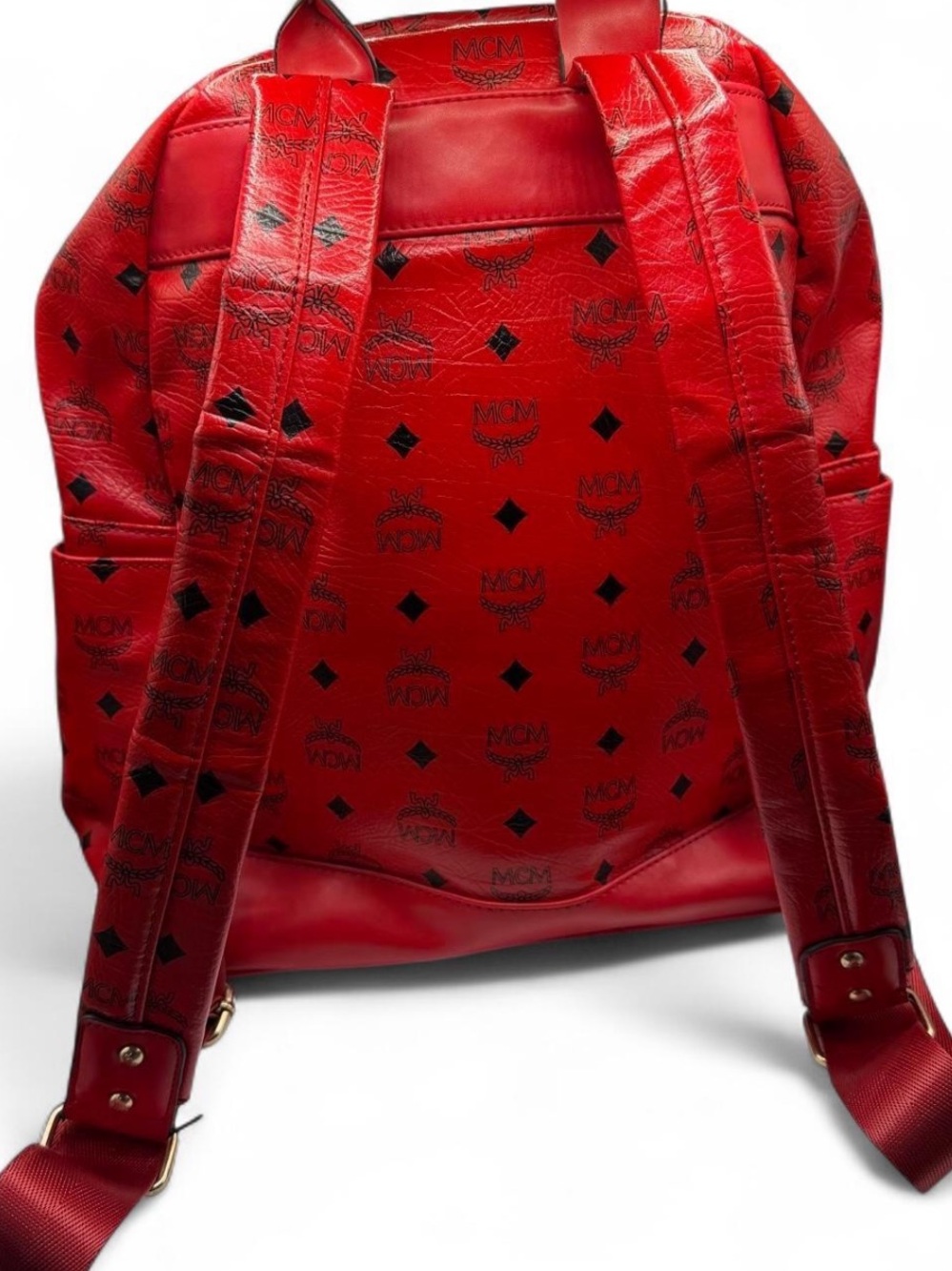 Red Studded Backpack - Picture 2 of 7